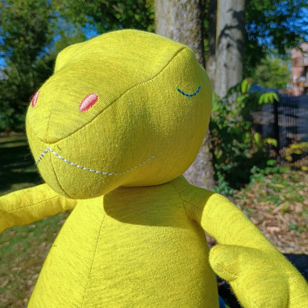 18" figural iguana plush by Pillowfort, adorable plush, green iguana plush